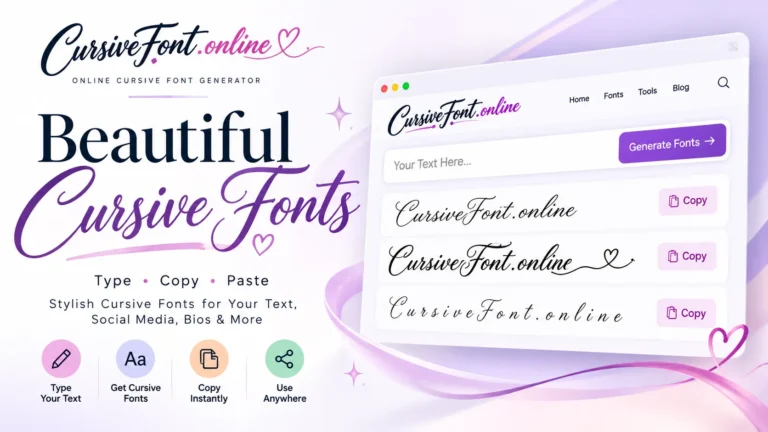 Cursive Font in Roblox - free cursive font generator on CursiveFont.online